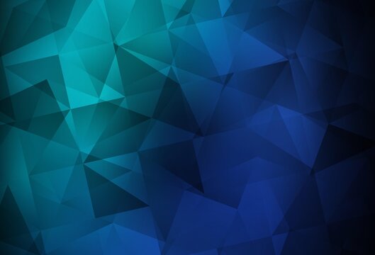 Dark Blue, Green vector low poly texture.
