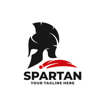 Spartan logo design vector. Spartan helmet logo