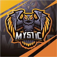 Owl esport mascot logo design © Visink.art