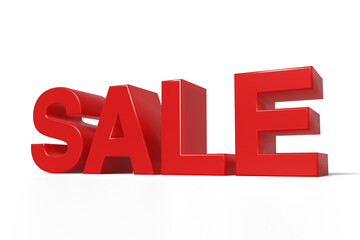Three-dimensional SALE text banner,3D illustration