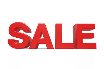 Three-dimensional SALE text banner,3D illustration
