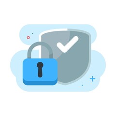 Fototapeta premium secure priority concept illustration flat design vector eps10. modern graphic element for landing page, empty state ui, infographic, icon