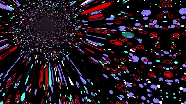Abstract infinit loop background with lots spots