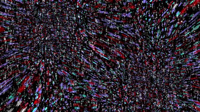 Abstract bagground with Different colour lots particle motion