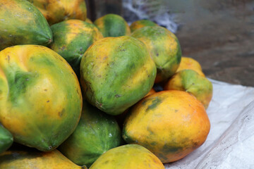 ripe papaya stock on shop