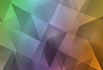 Light Multicolor vector abstract mosaic background.