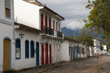 Casas históricas na cidade de Paraty no Rio de Janeiro- Brasil-Historic houses in the city of Paraty in Rio de Janeiro- Brazil -