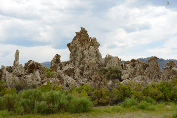 Fototapeta na wymiar Interesting Rock Formation, Mono Lake, Lee Vining, CA