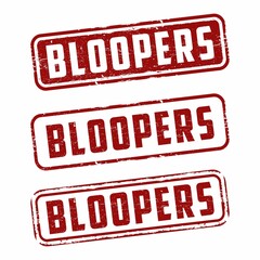 Bloopers grunge rubber stamp on white background, vector illustration