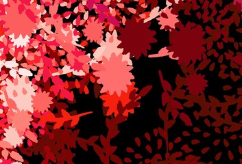 Light Red vector pattern with random forms.