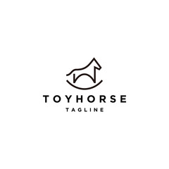 Toy horse logo vector icon design template