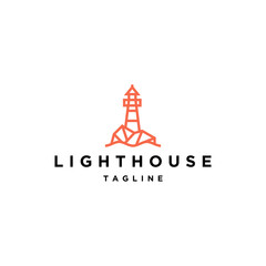 Lighthouse logo icon design template