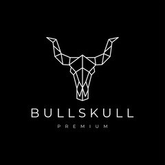 Bull skull logo vector icon design