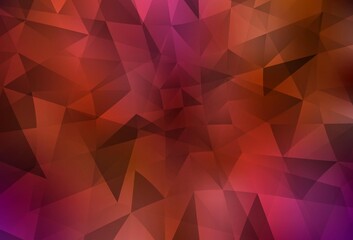 Dark Red vector abstract mosaic backdrop.