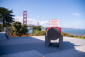 Golden Gate Bridge in Golden Gate Welcome Center, San Francisco, USA
골든 게이트...
