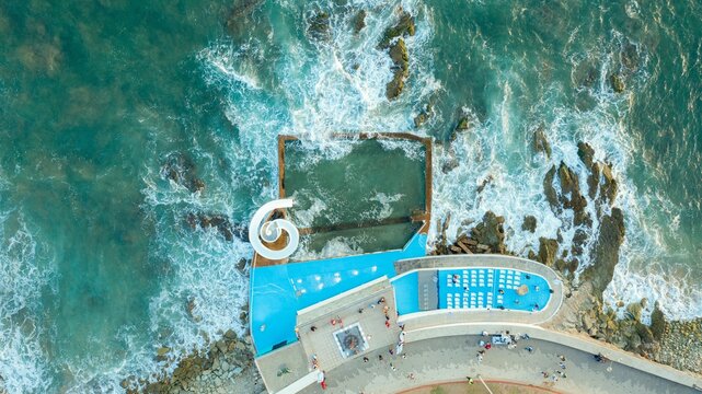 Carpa Olivera, Alberca de Playa en Mazatl&aacute;n