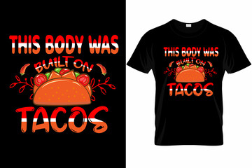 Tacos t-shirt design vector