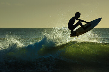 Enjoying Summer Holidays at the beach in Bali Indonesia