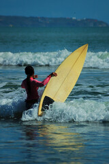 Enjoying Summer Holidays at the beach in Bali Indonesia