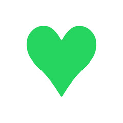 green heart, icon for vegan product, non petroleum based ingredients. 