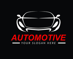sports car silhouette logo front view