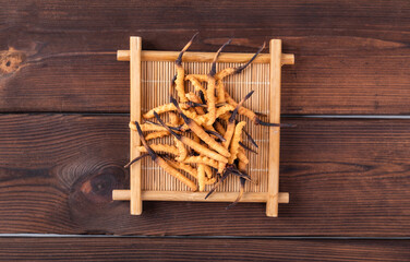 Photography of cordyceps sinensis, a nourishing Chinese herb © 大 李