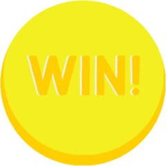 Coin with Win written on 