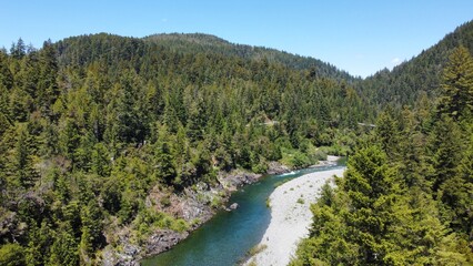 Naklejka na ściany i meble Smith River | Jedediah Smith Redwood State Park Northern California