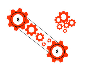 two cogs pull back and many size of cogs