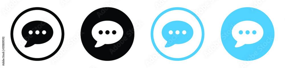 Poster comment icon speech bubble symbol chat message icons - talk message bubble chat icon. online communi