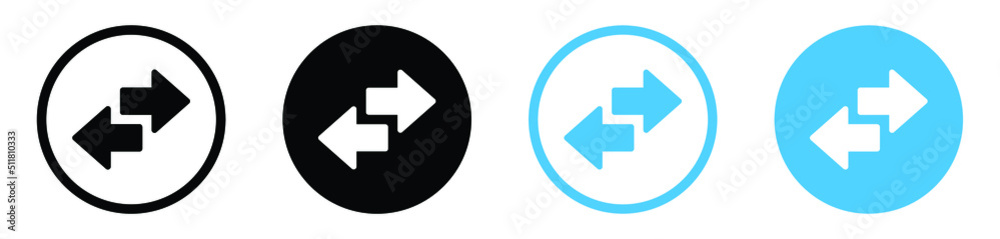 Poster arrows data transfer icon, exchange arrow icons - swap icon with two arrows