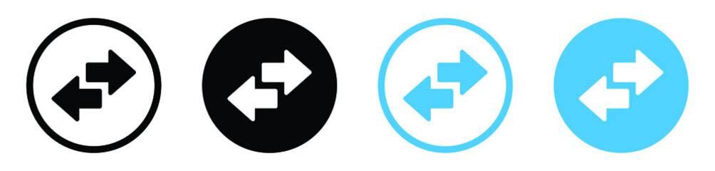 arrows data transfer icon, exchange arrow icons - Swap icon with two arrows	 - obrazy, fototapety, plakaty