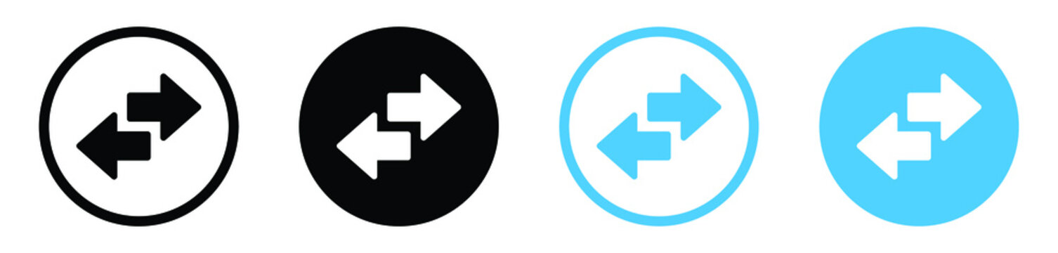 arrows data transfer icon, exchange arrow icons - Swap icon with two arrows	