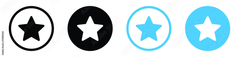 Poster favorite star icon rating symbol reward rating mark icons