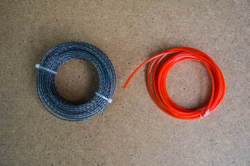 Red trimmer or mower line