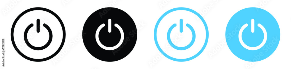 Poster power icon button on off icons buttons, energy switch sign, power switch icons, start power button, 