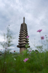Thirteen-story stone pagoda at Hannya Temple, Nara Prefecture
