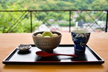 抹茶白玉あずき