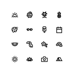 Summer icon set, icons for UI design.