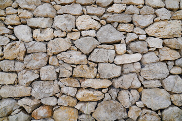 Stone old wall vintage texture background siding different sized stones