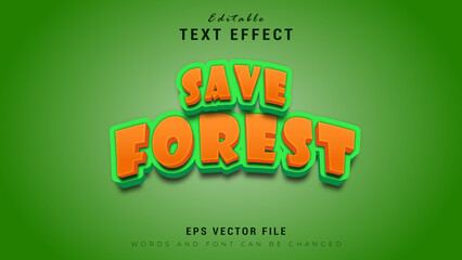 Save forest text effect