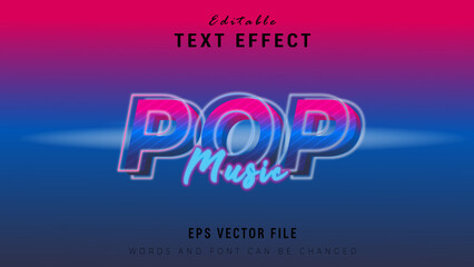 Pop music text effect
