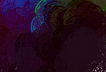 Dark Multicolor vector texture with bent lines.