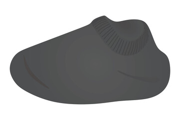 Grey  baby sock. vector illustration