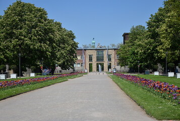 Park im Frühling in Düsseldorf, Nordrhein - Westfalen