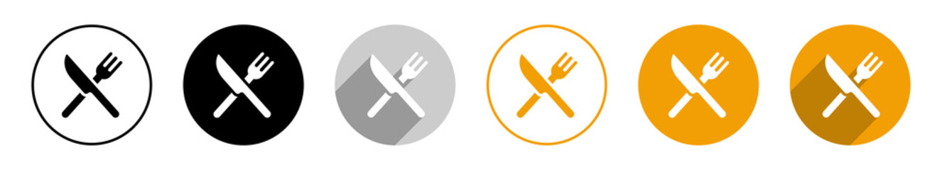 Restaurant Messer und Gabel Vektor Icons