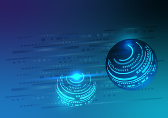 Digital global technology abstract background.