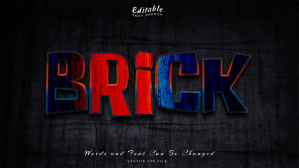 brick editable text effect