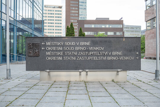 Brno City Court Building. Modern office business center.