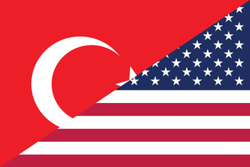 USA Turkey friendship national flag cooperation diplomacy country emblem